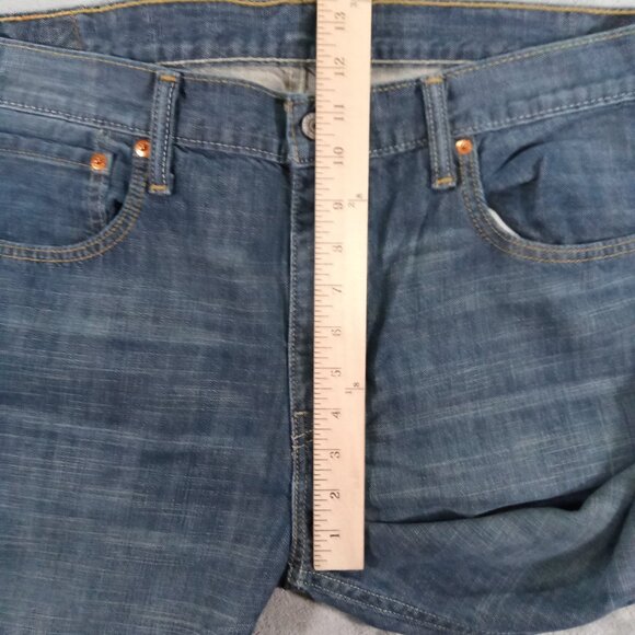Levi's 569 Jeans Men 37x31, Tag 34x32  Blue Denim Loose Straight 100% Cotton - Picture 9 of 14